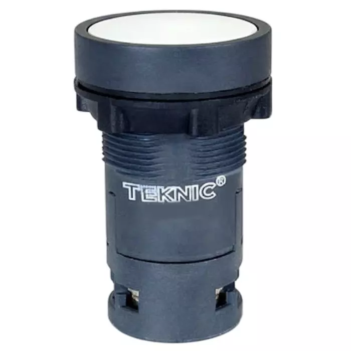Teknic Economy Latching Flush Push Button 1 NC 24 VDC White, 3PSFPP101