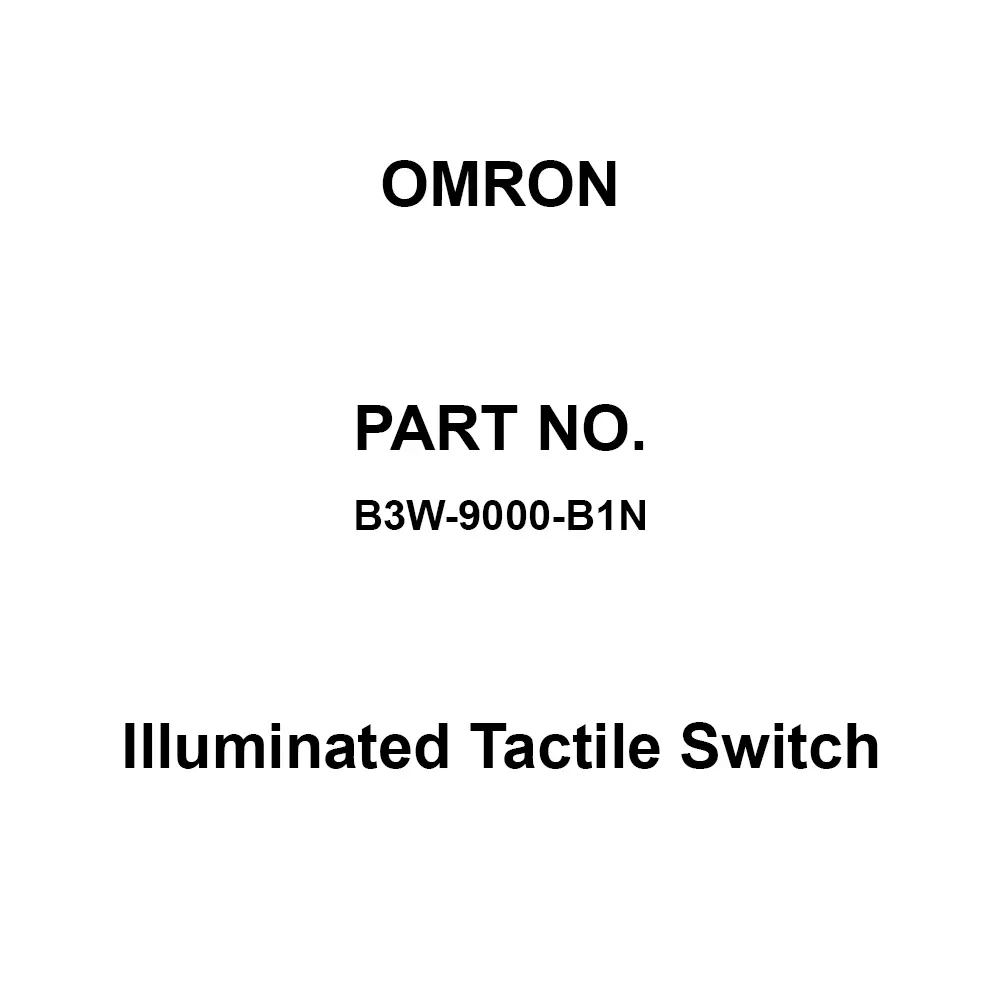 Omron Illuminated Tactile Switch 1A (Normally Open Contact), B3W-9000-B1N