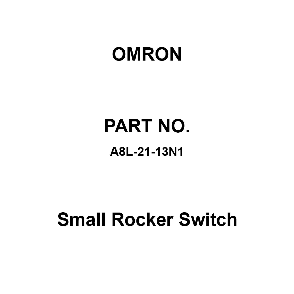 Omron Small Rocker Switch AC 125/AC 250 V Rated Voltage, A8L-21-13N1