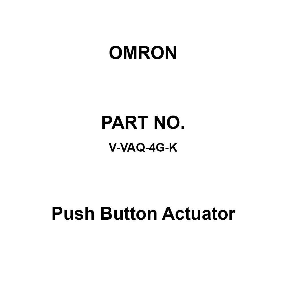 Omron Push Button Actuator Green Color, V-VAQ-4G-K