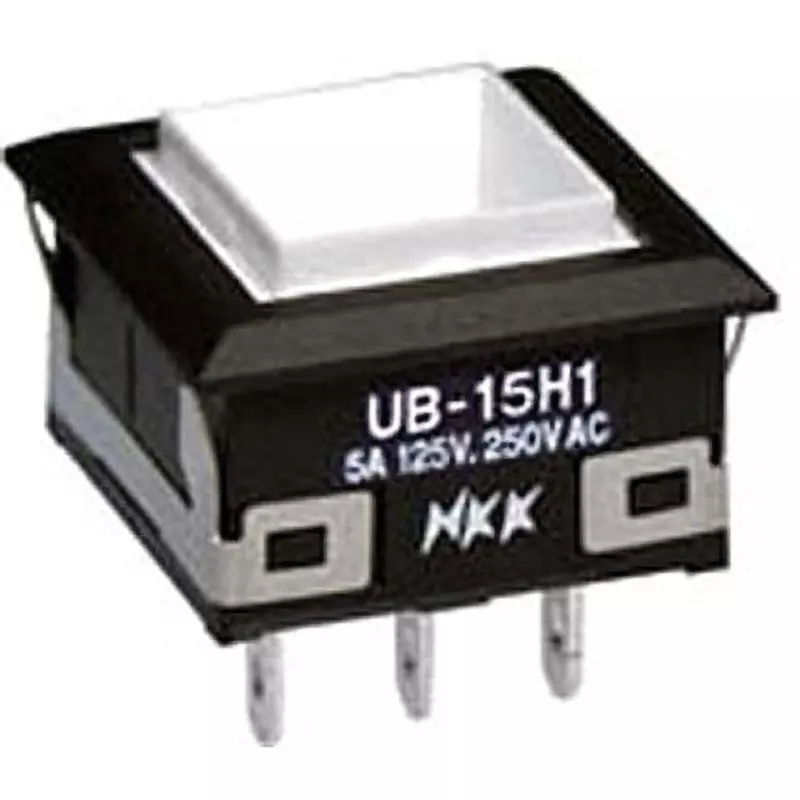 NKK SWITCHES Illuminated Pushbutton Switch Solder Terminal, UB-15H1KKS1R