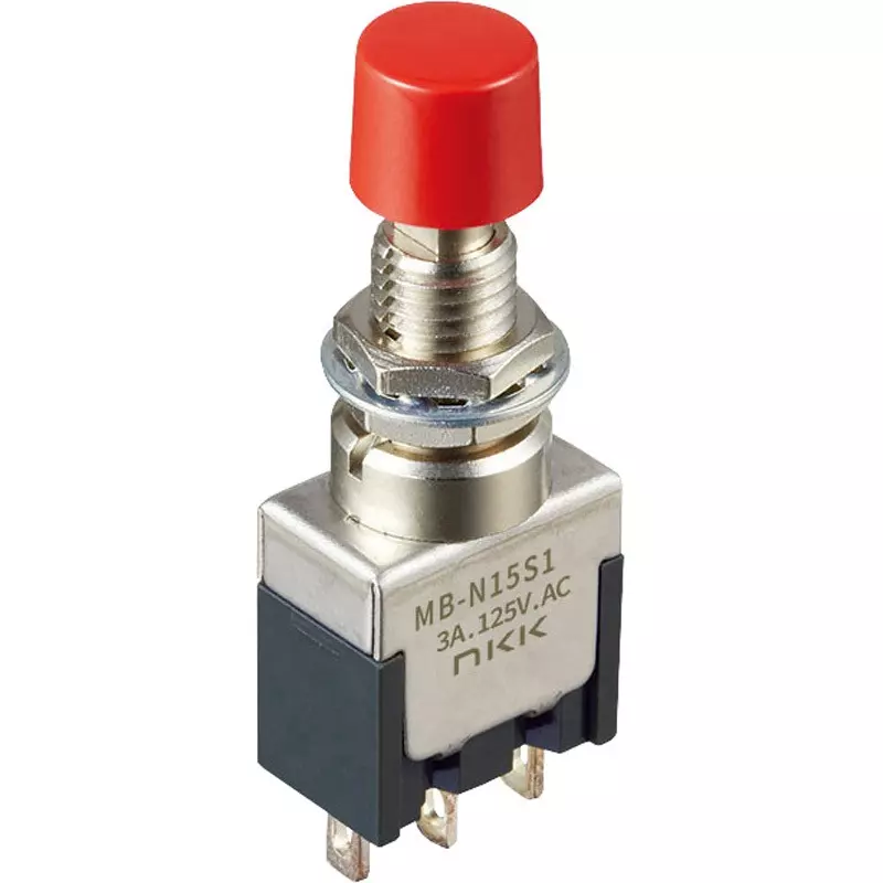 NKK SWITCHES Pushbutton Switch Single Pole, MB-N12G4S