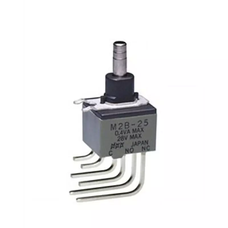 NKK SWITCHES M2 Push Button Switch Printed Circuit Board Vertical 2-Pole Double Throw, M2B-25AAV2