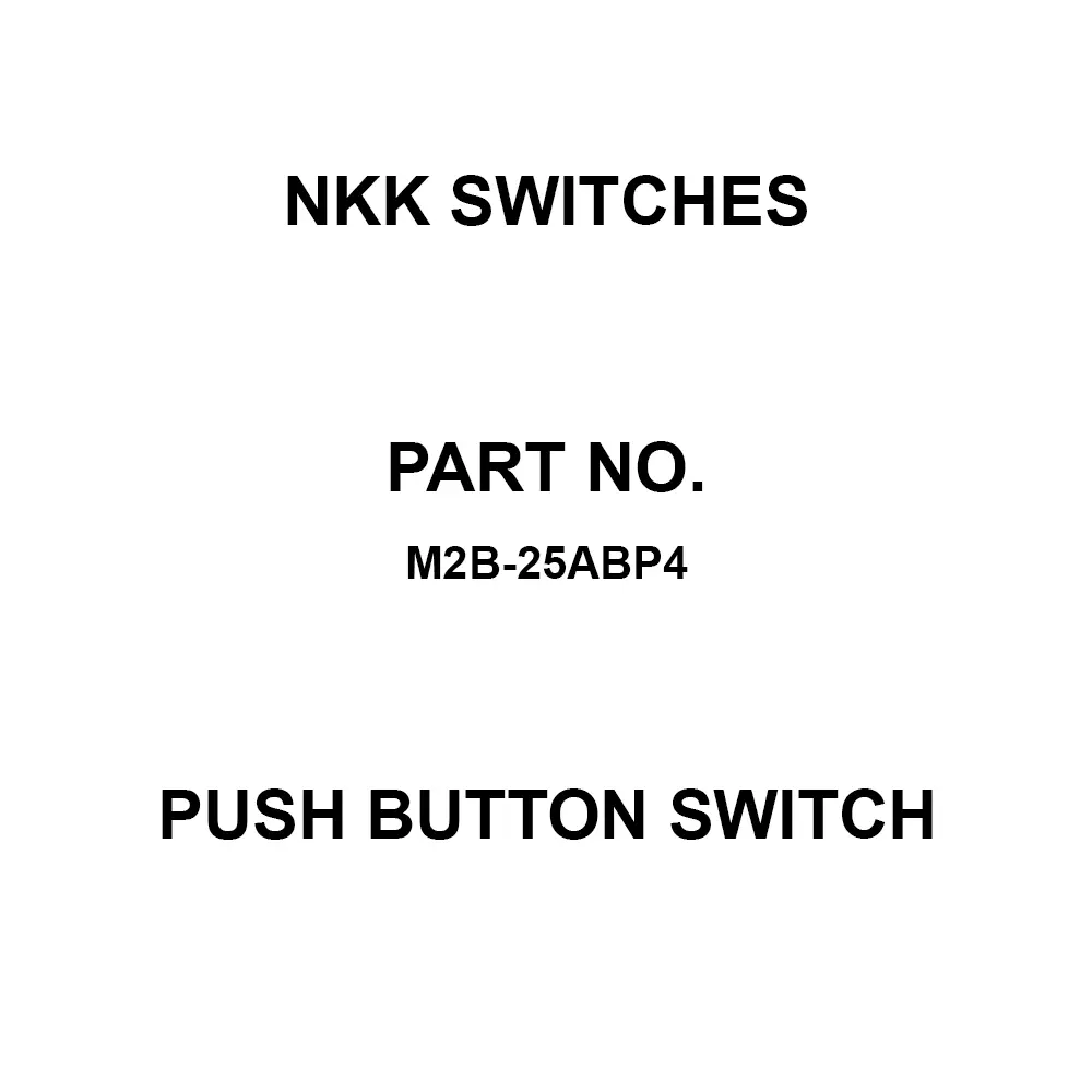 NKK SWITCHES M2 Push Button Switch Printed Circuit Board Straight 2-Pole Double Throw, M2B-25ABP4