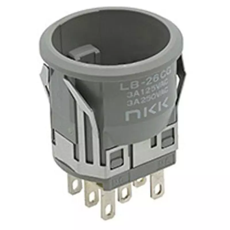 NKK SWITCHES Illuminated Push Button Switch Solder Terminal 2-Pole Double Throw LB-26CGS1