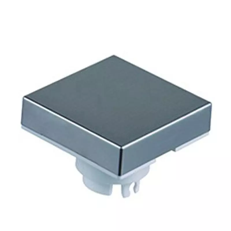 NKK SWITCHES Square Stainless Steel Look Button 18x18 mm Outer Dimension, YB2-SNPN