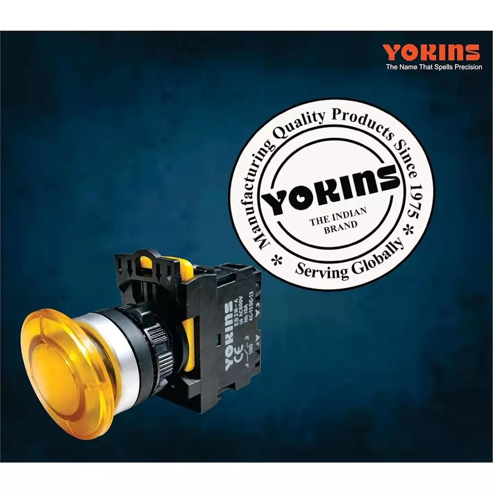 yokins-illuminated-mushroom-push-button-switch-22-mm-mounting-hole-diameter-220-v-ac-operating-voltage-with-led-indicator-yellow-pack-of-10-pcs