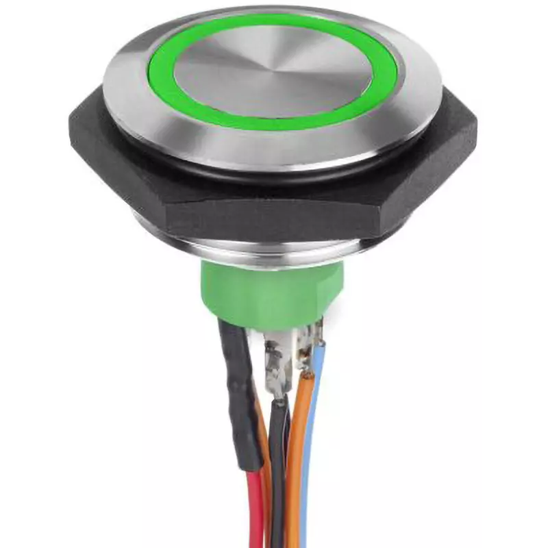 APEM Push Button Switch 30 V DC Rated Voltage 1 Pole On/Off Switch, AV5V222000074BK