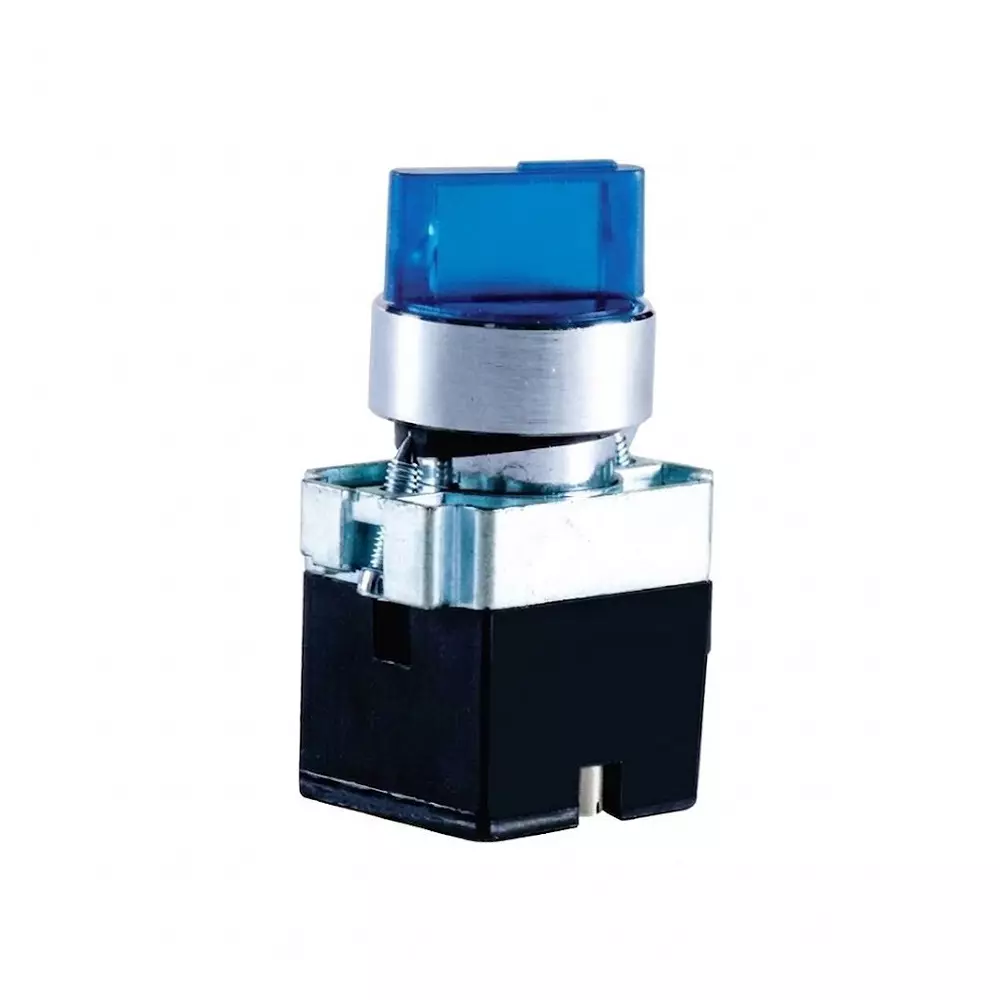 BCH BML Metal Series LED Luminous Selector Actuator Blue Color 2 Position 110 VDC, BML22LSM2E1BL