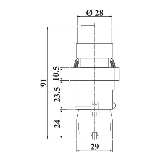 bch-bml-metal-series-led-luminous-selector-actuator-clear-color-2-position-110-vac-bml22lsm2ec