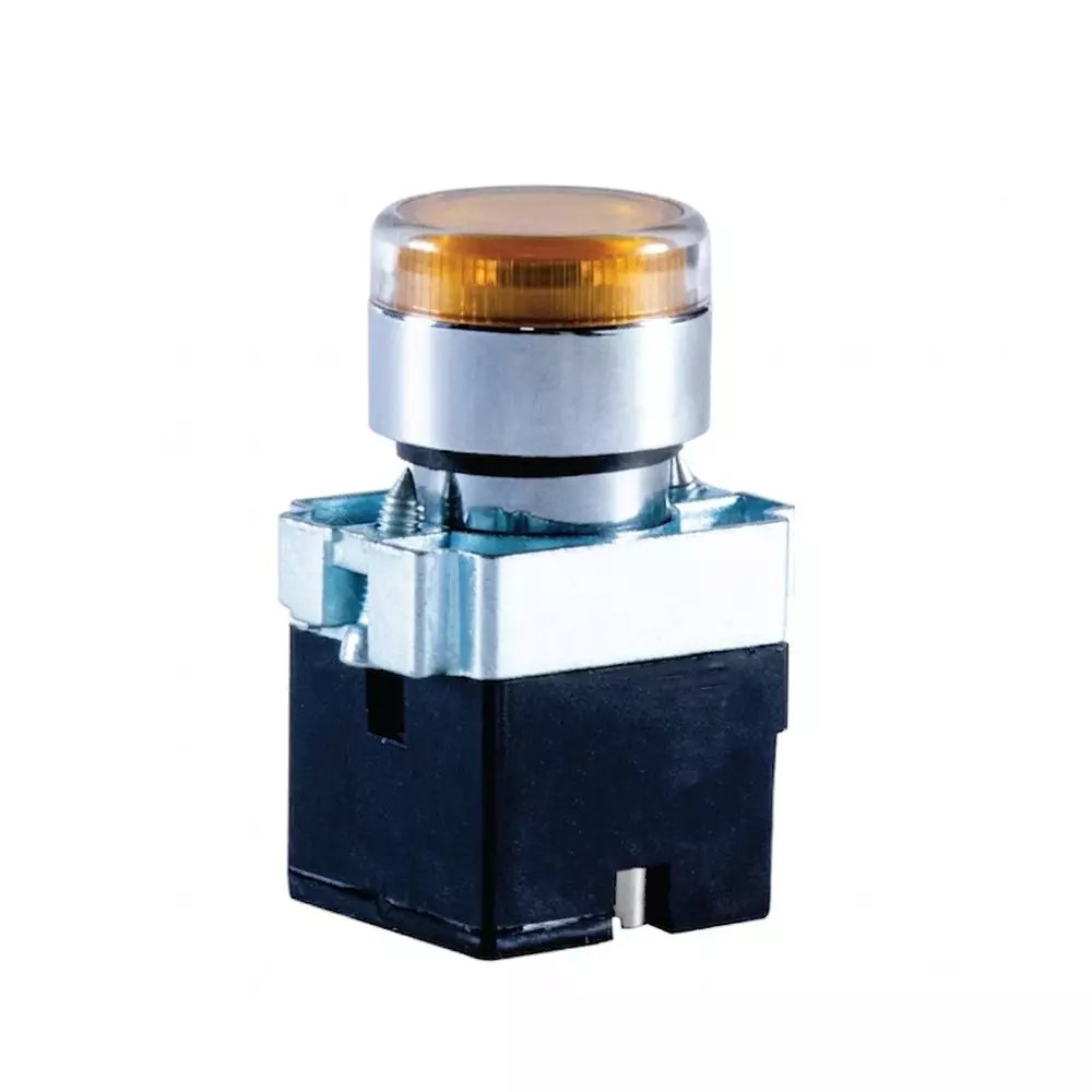 BCH BML Metal Series LED Luminous Actuator Amber Color 240 VAC, BML22LAHA