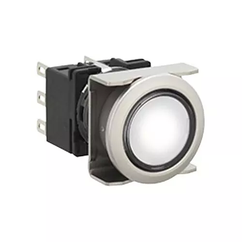 IDEC LB6ML Series Illuminated Push Button Switch Body Φ18.2 mm Contact 1 C, LB6ML-M1T54PW
