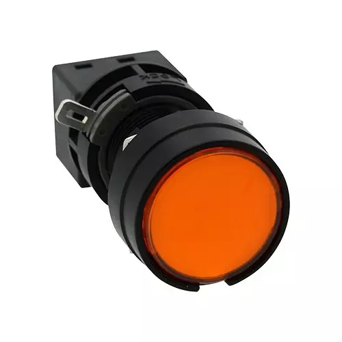 IDEC H6 Series HA L Type Illuminated Push Button Switch Round Type 16 mm Diameter, HA1L-M1C24A