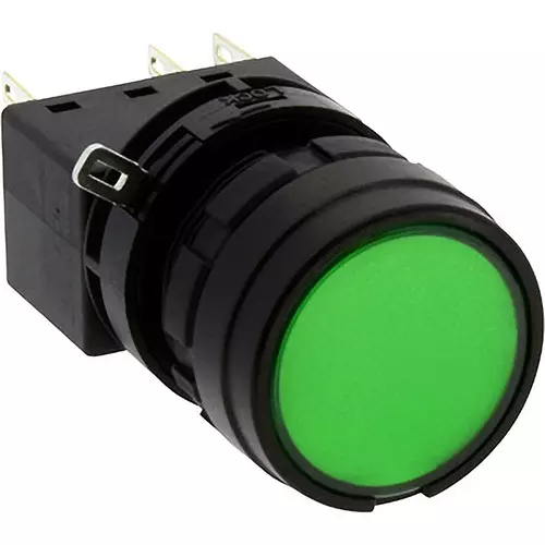 IDEC Alternate Type LW Series Illuminated Push Button Switch Round Flat Lens LED Φ22 mm, LW1L-A1C62G