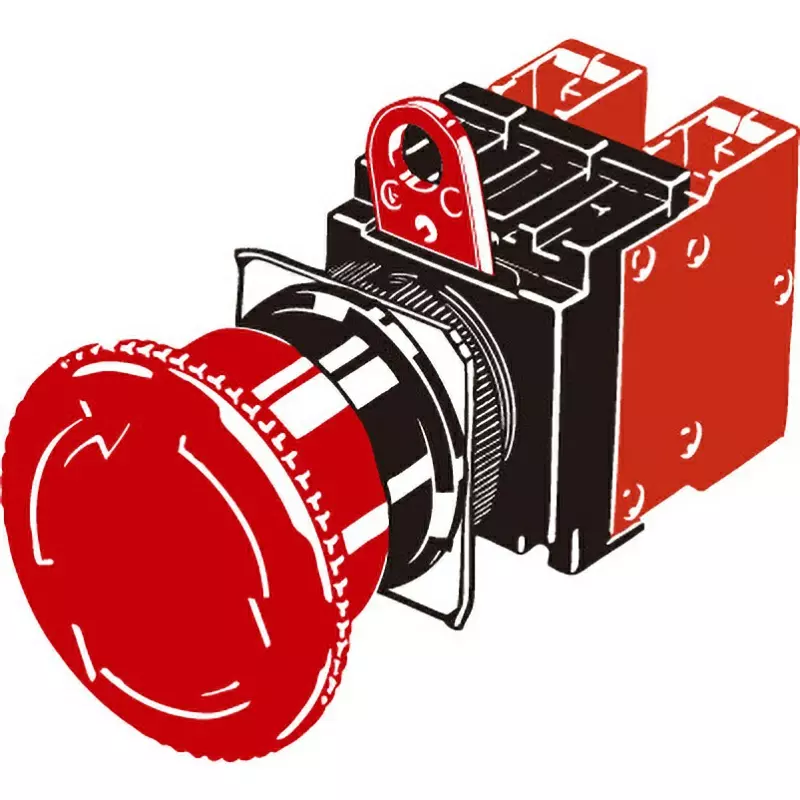 Omron Pushbutton Switch Φ22 mm / Φ25 mm LED Illumination for Emergency Stop, A22E-M-12B