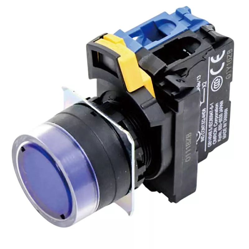 Omron Alternate Type Pushbutton Switch Blue 1A Φ22 mm Hole Diameter, A22NL-BGA-TAA-G100-AE
