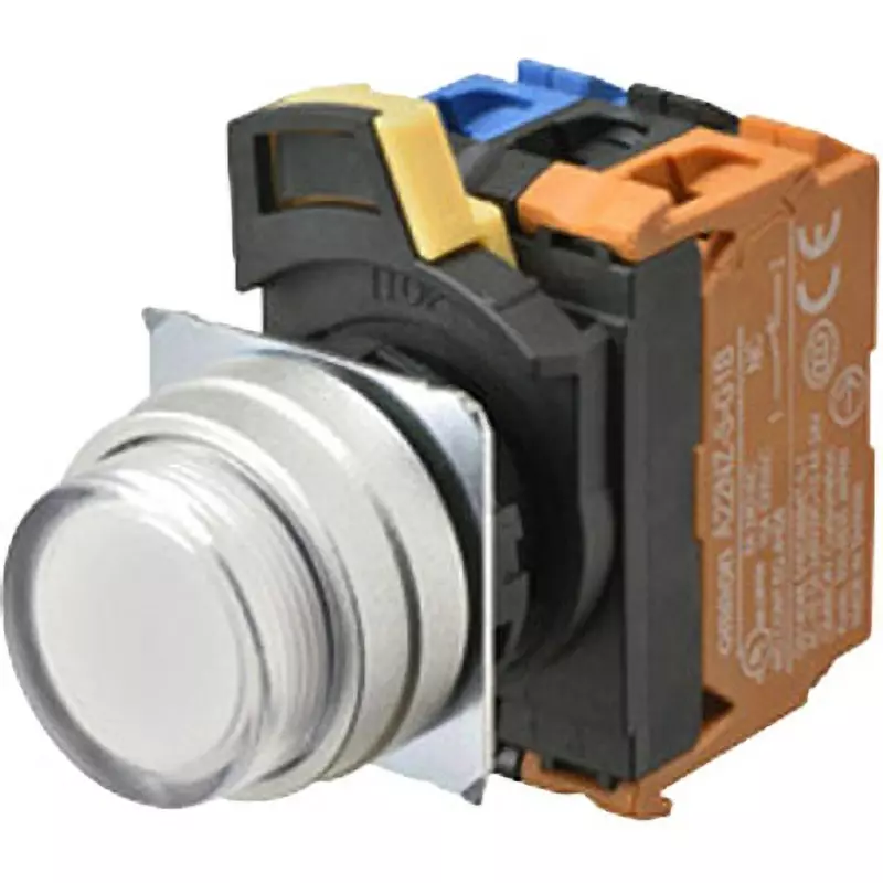 Omron Momentary Pushbutton Switch 2B Green Button Φ22 mm Mounting Hole, A22NL-MPM-TGA-G202-GE