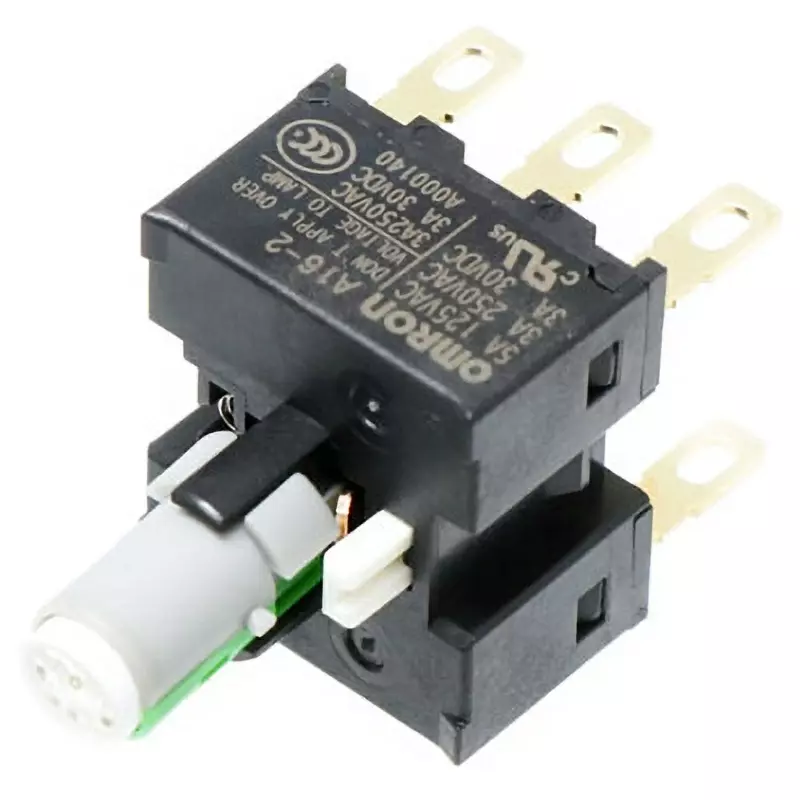 Omron Separate Solder Terminal Pushbutton Switch Φ16 mm Mounting Hole Diameter, A16L-G-24D-2