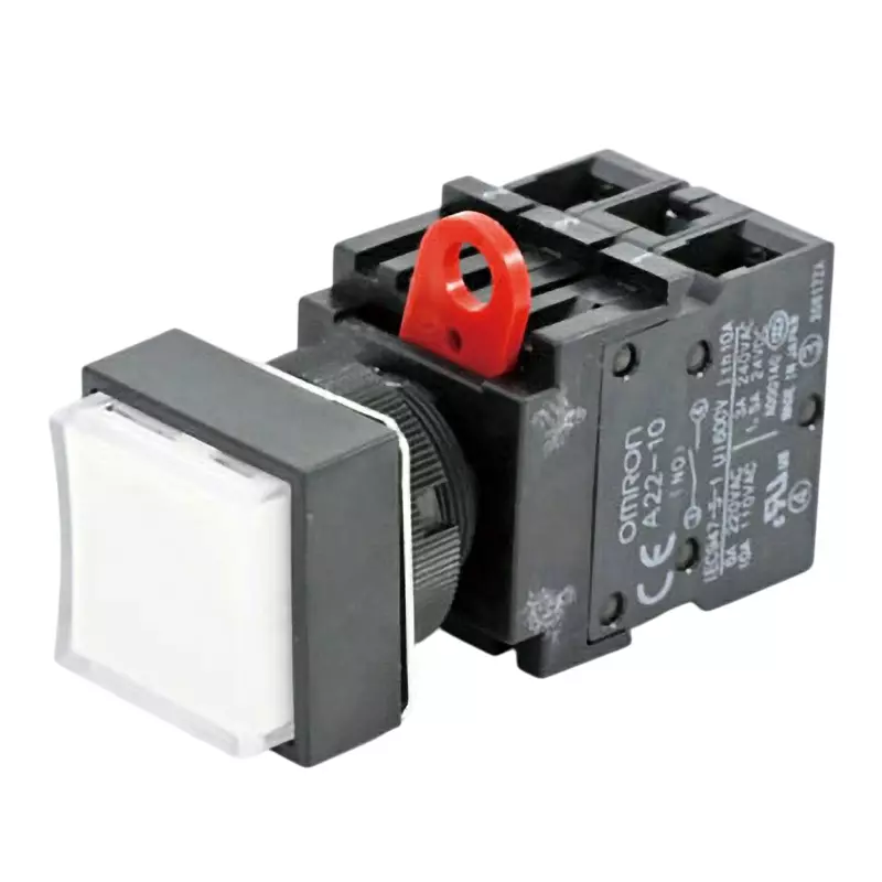 Omron Pushbutton Switch 2a Contact Configuration Φ22/25 mm without LED Illumination Decompression Unit, A22L-CW-24A-20M