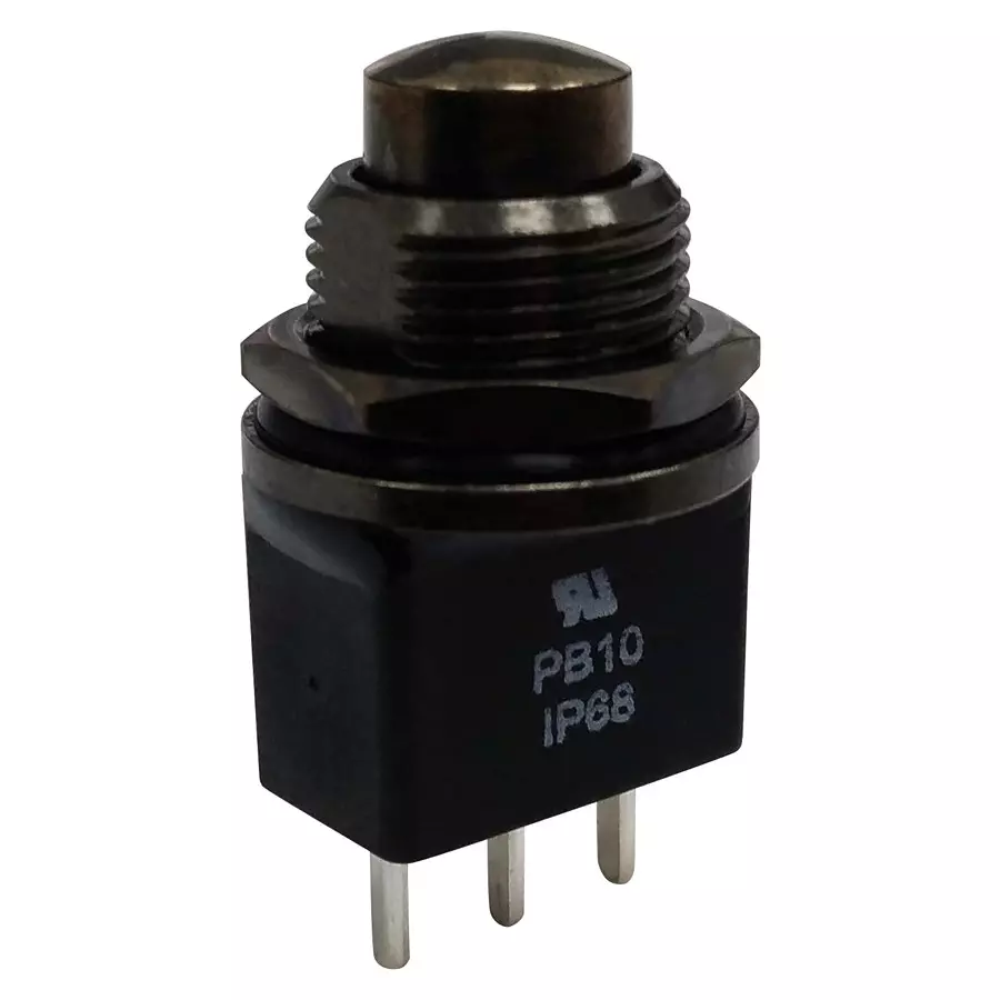 MULTICOMP PRO Standard Pushbutton Switches PB SW, SPDT, 1A, 120VAC/38VDC, PANEL, TH, MP-PB10-CBB2QE-4.