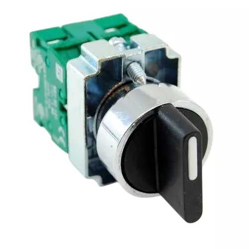Sibass Electric Selector Switch 2 Position Diameter 22.5 mm Metal Body Without Contact Element with CE Mark, SE-XB2-BD2 (Pack of 300)