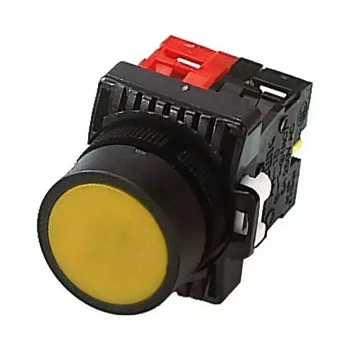 Sibass Electric Hanyoung Push Button Diameter 30 mm Without Contact Element with CE Mark, Yellow, SE-PB3011 (Pack of 300)