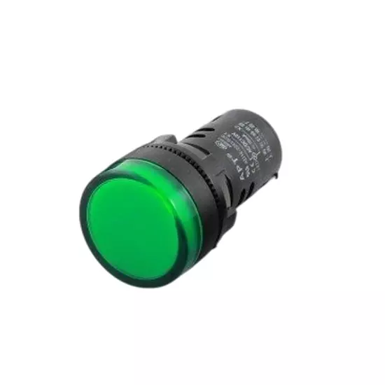 Sibass Electric Luminous Push Button Barrel Type 11 Series with 1NO+1NC Element and CE Mark, Green, SE-11D (Pack of 500)