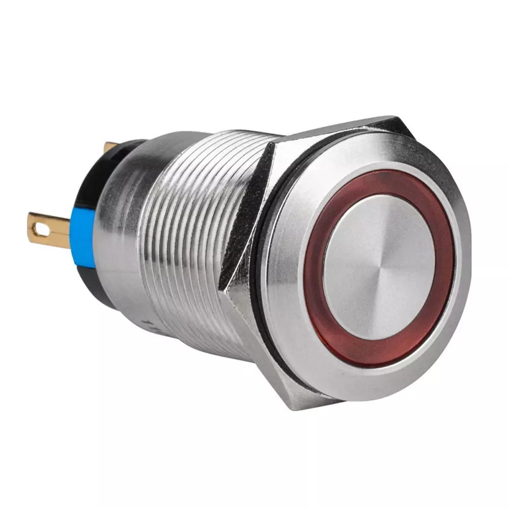 Sibass Electric Metal Push Button Flat Momentary Maintained 16 mm Diameter 24/220 V, SE-TYJ16-262 (Pack of 200)