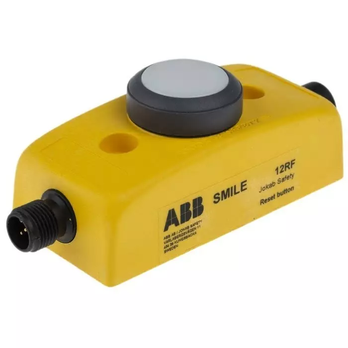 ABB - JOKAB Smile 12 RF Series Twist Release Illuminated Emergency Stop Push Button Panel Mount 1NO IP65, 2TLA030053R2600Smile 12 RF M12-5