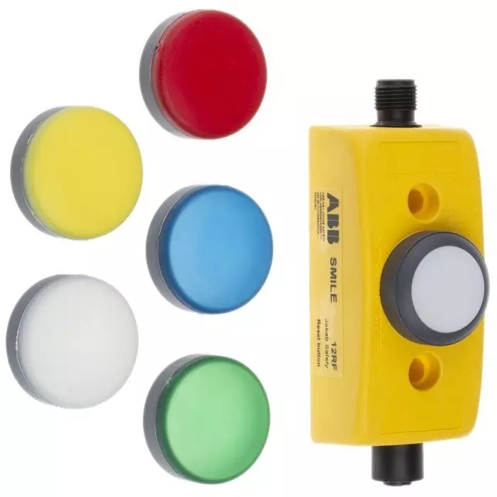 ABB - JOKAB Smile 12 RG Series Twist Release Illuminated Emergency Stop Push Button Panel Mount 1NO IP65, 2TLA030053R2700