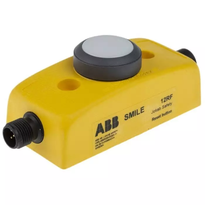 ABB - JOKAB Smile 12 RG Series Twist Release Illuminated Emergency Stop Push Button Panel Mount 1NO IP65, 2TLA030053R2700