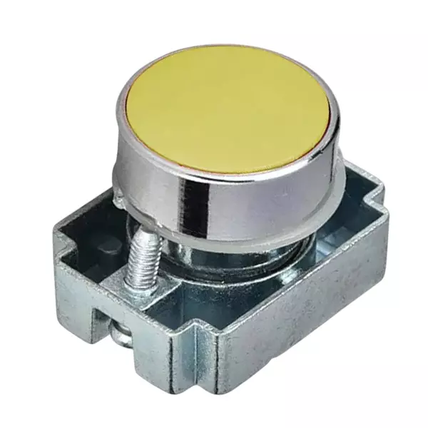C&S Electric Flush Spring Return Push Button Powder Coated with Carrier Metallic Range Yelow, RCB2-BA57