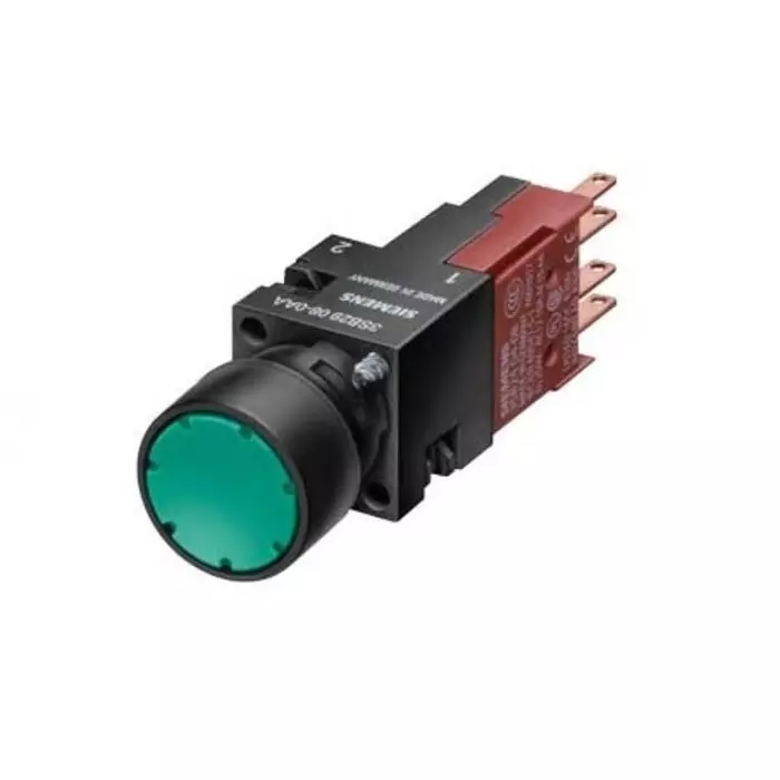 Siemens 3SB2206 Series Illuminated Push Button, 16mm Cutout, SPST, 3SB2206-0AF01