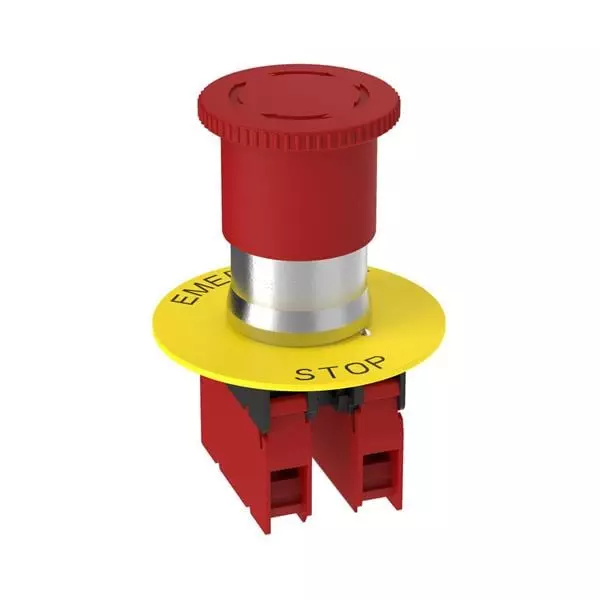 BANNER ENGINEERING Emergency Stop Switch DPST Panel Mount Screw Termination, SSA-EBM-02L