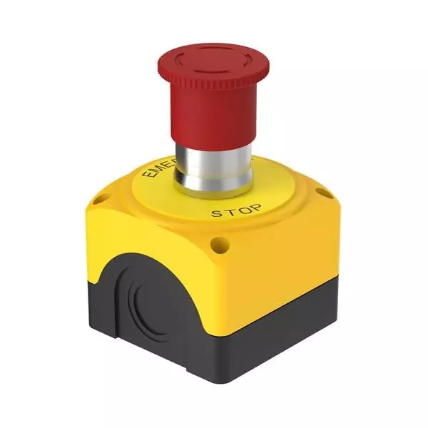 BANNER ENGINEERING Emergency Stop Switch 3PST Panel Mount Screw Termination, SSA-EBM-12E