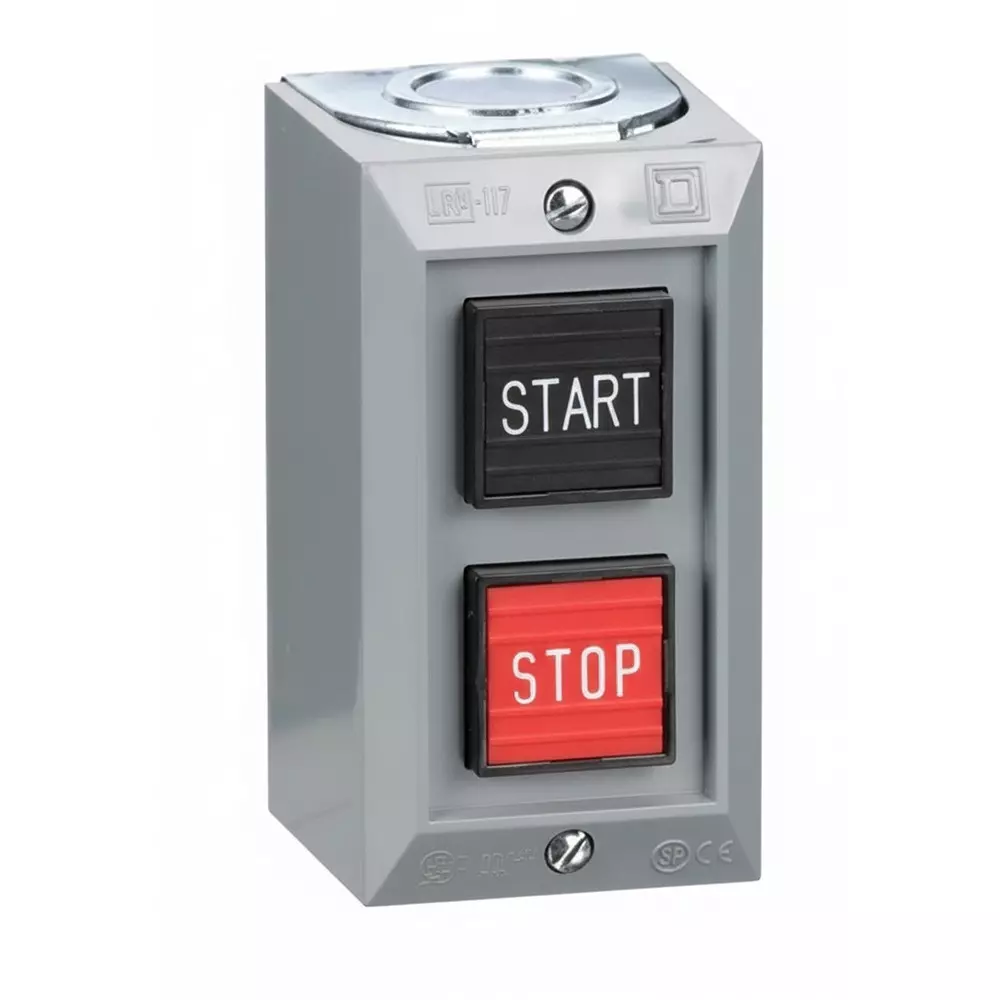 SQUARE D Double Button Emergency Stop Switch SPST Panel Mount 5 Amp 600 V AC Screw Termination, 9001BW95Y