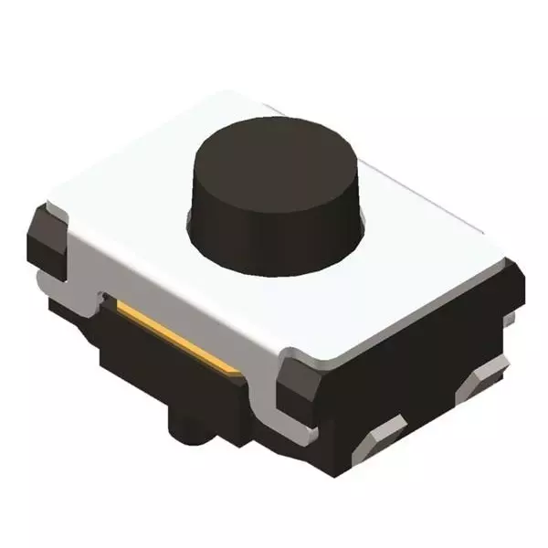 Diptronics Tactile Switch Non-Illuminated J Form Lead Termination 50 mA Square Actuator 12 V DC, PTLP1-Q-T/R
