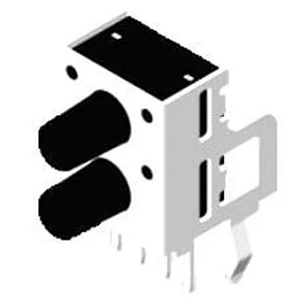 Diptronics Tactile Switch Non-Illuminated Solder Pin Termination 50 mA Round Actuator 12 V DC, T7A-214KQP