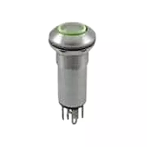 Otto Anti-Vandal Standard Switch Illuminated Quick Connect Termination 5 Amp Round Actuator 28 V DC, LP5-V31H313