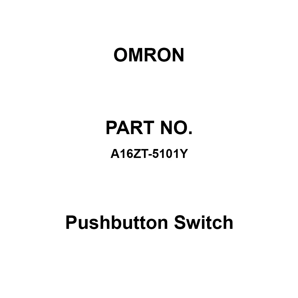 Omron Pushbutton Switch Yellow, A16ZT-5101Y