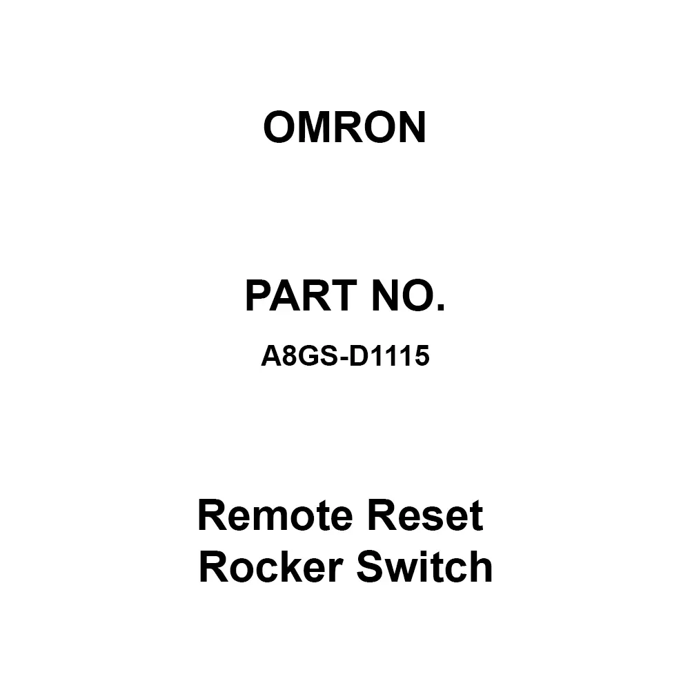 Omron Remote Reset Rocker Switch 100 mΩ or More with DC 500 V, A8GS-D1115