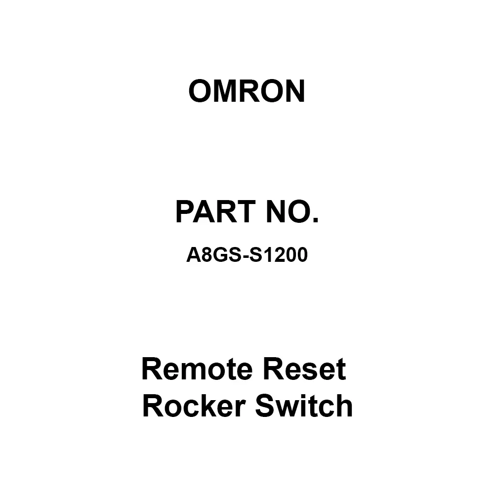 Omron Remote Reset Rocker Switch 100 mΩ or More with DC 500 V, A8GS-S1200
