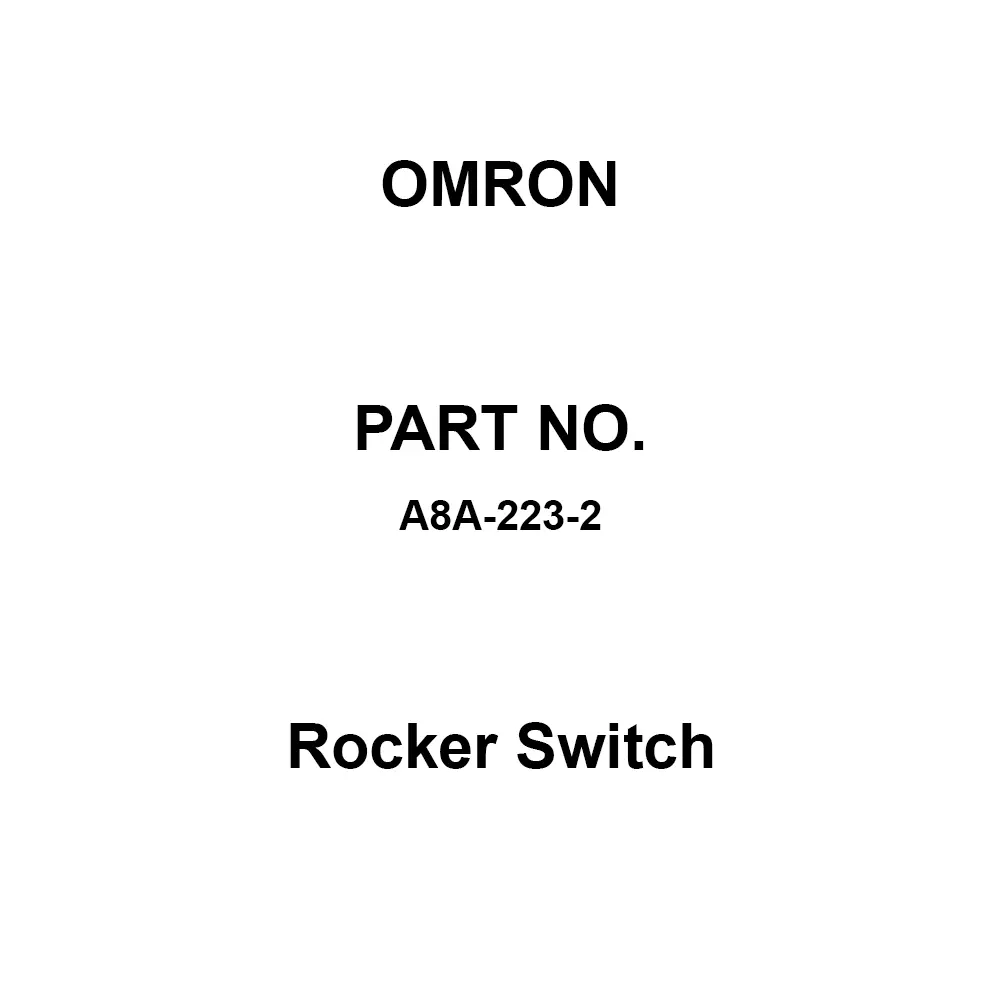 Omron Rocker Switch AC 200 to 220 V Rated Voltage, A8A-223-2