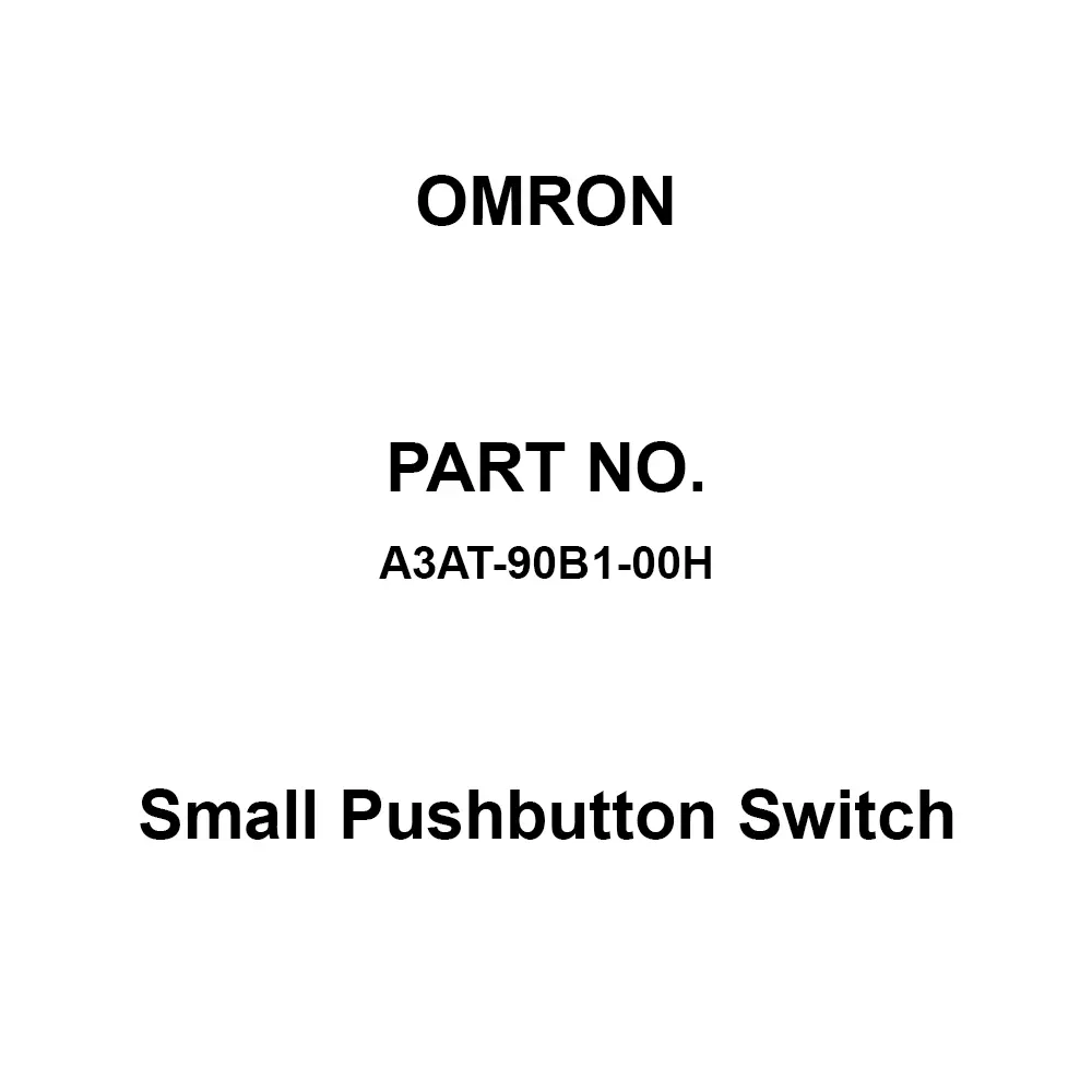 Omron Small Pushbutton Switch 100 mΩ or More with DC 500 V, A3AT-90B1-00H