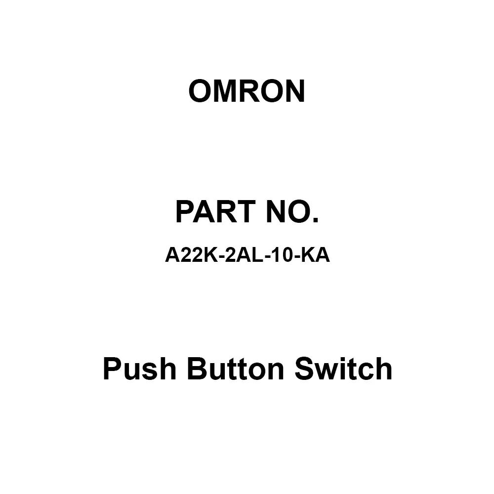 Omron Push Button Switch 1A Contact Configuration, A22K-2AL-10-KA