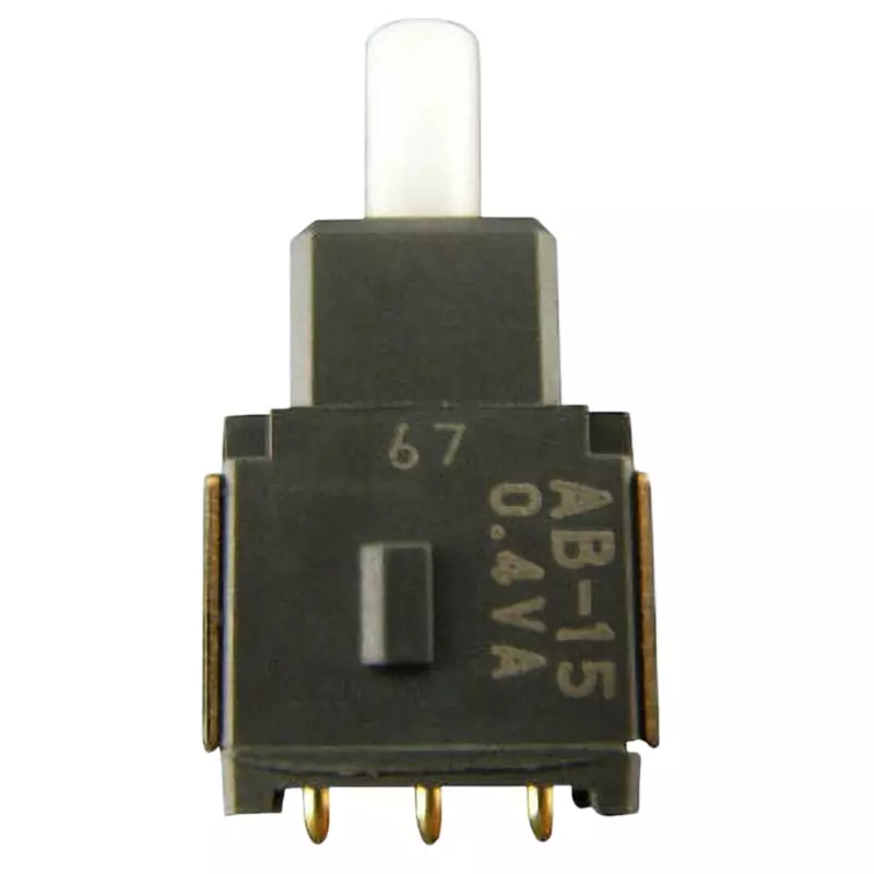 NKK SWITCHES Pushbutton Switch 1 Pole, AB-15AH