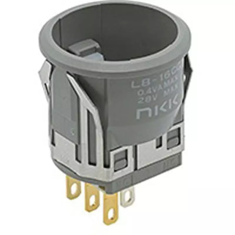 NKK SWITCHES Illuminated Push Button Switch Solder Terminal Single Pole Double Throw LB-16CGG4
