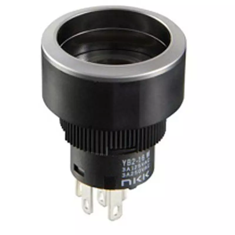 NKK SWITCHES Illuminated Push Button Switch Solder Terminal Single Pole Double Throw YB2-16CWCPS1