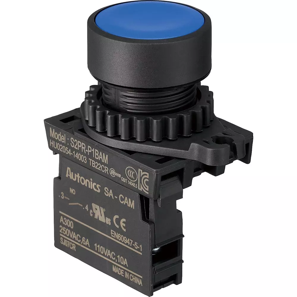 TRUSCO Push Button Switch 1A Contact Configuration, 25P-1AM-B