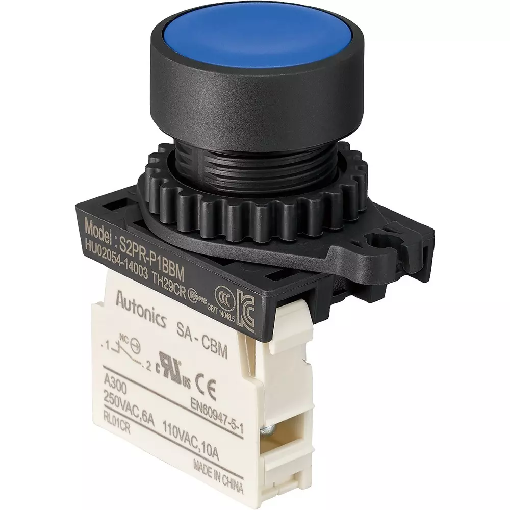 TRUSCO Push Button Switch 1B Contact Configuration, 25P-1BM-B